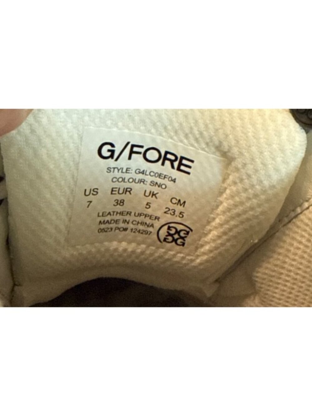 G/Fore Cap Toe Gallivanter Women's Golf Shoes Size 7 US 38 EUR White Silver New - Picture 7 of 7